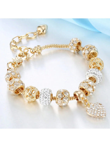Zirconia Heart Pendant Bracelet